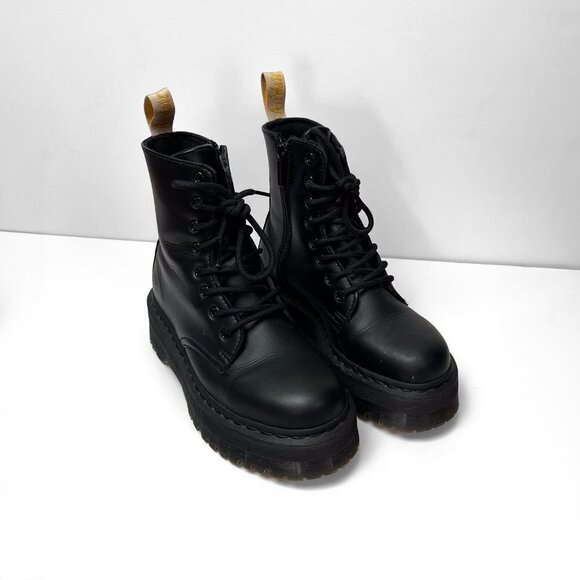 Dr. Martens Womens Size 7 Vegan Leather Jadon Mono Platform Boots Black - Picture 4 of 7